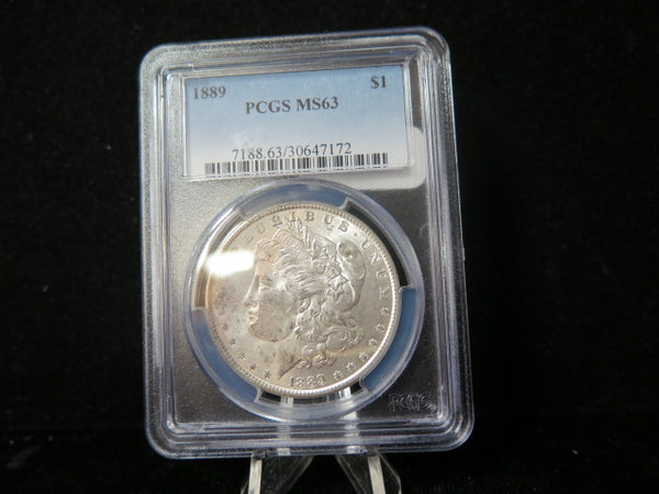 1889 Morgan Silver Dollar, PCGS Graded MS 63.  Store #03176