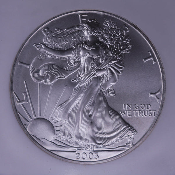 2003 Silver Eagle $1. NGC Graded MS-69 Un-Circulated. Store #03593