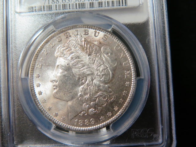 1889 Morgan Silver Dollar, PCGS Graded MS 63.  Store #03178
