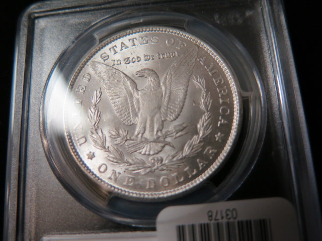 1889 Morgan Silver Dollar, PCGS Graded MS 63.  Store #03178