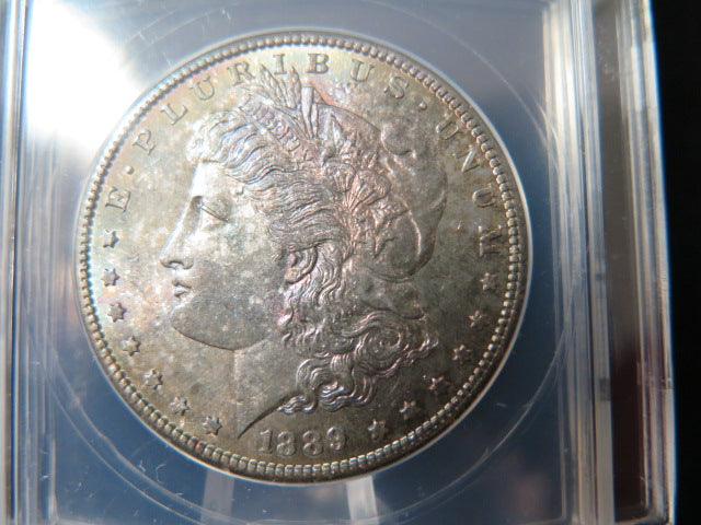1889-S Morgan Silver Dollar, ANACS Graded MS 63.  Store