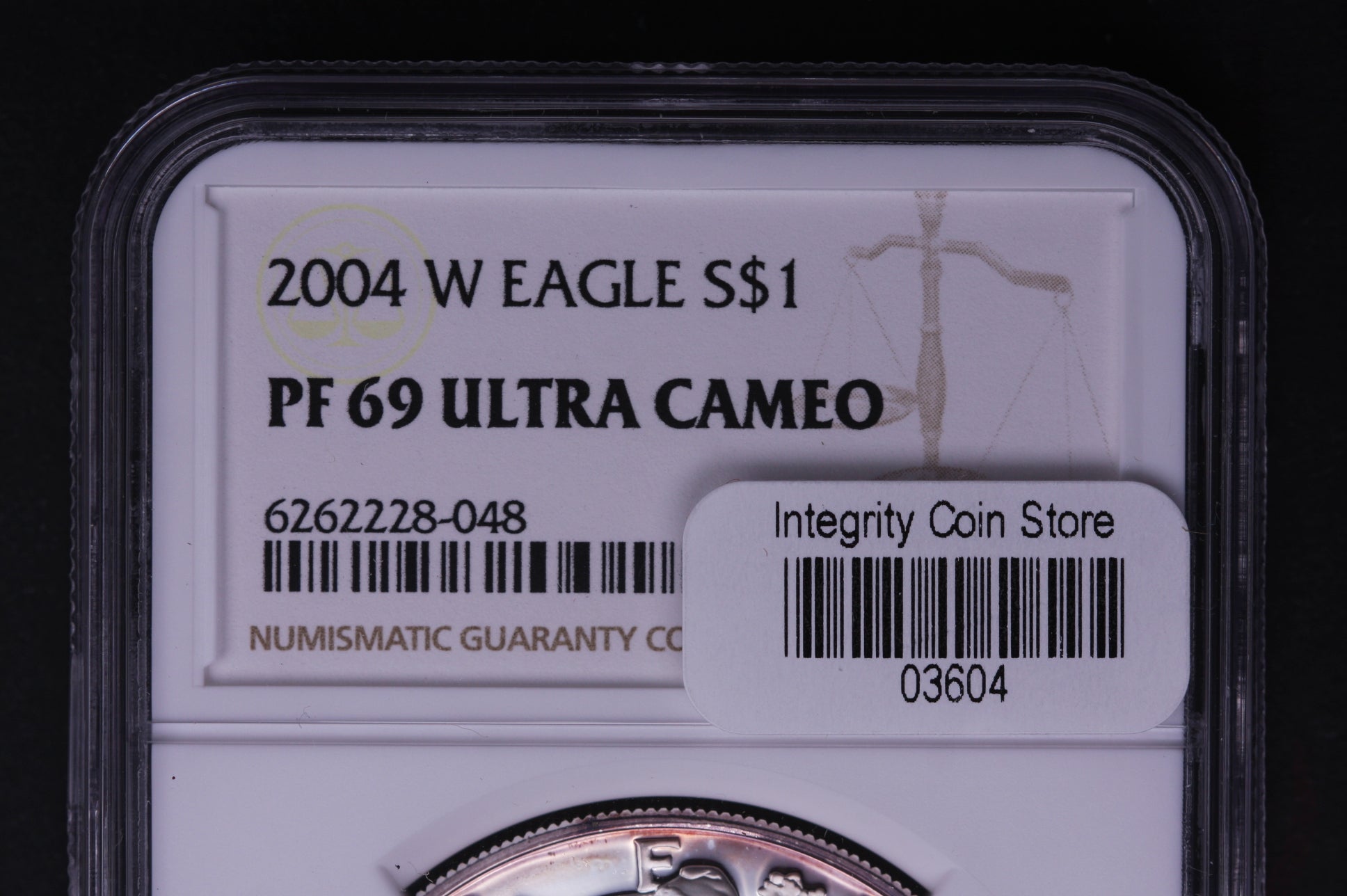 2004-W Silver Eagle $1. NGC Graded PF-69 Ultra Cameo. Store #AE0075