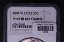 2004-W Silver Eagle $1. NGC Graded PF-69 Ultra Cameo. Store