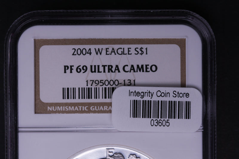 2004-W Silver Eagle $1. NGC Graded PF-69 Ultra Cameo. Store