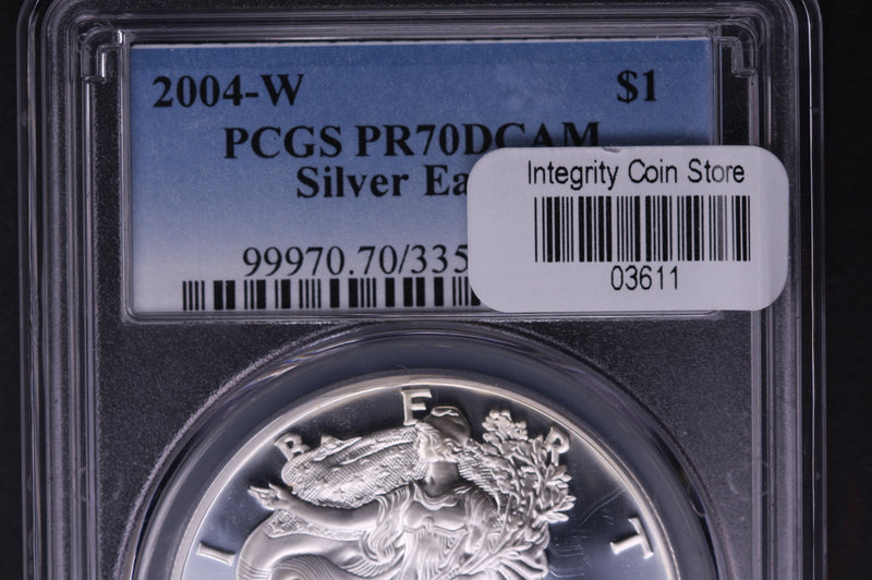 2004-W Silver Eagle $1. PCGS Graded PR-70 DCAM. Store