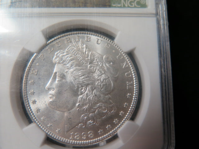 1898 Morgan Silver Dollar, NGC Graded MS 63 UNC.  Store