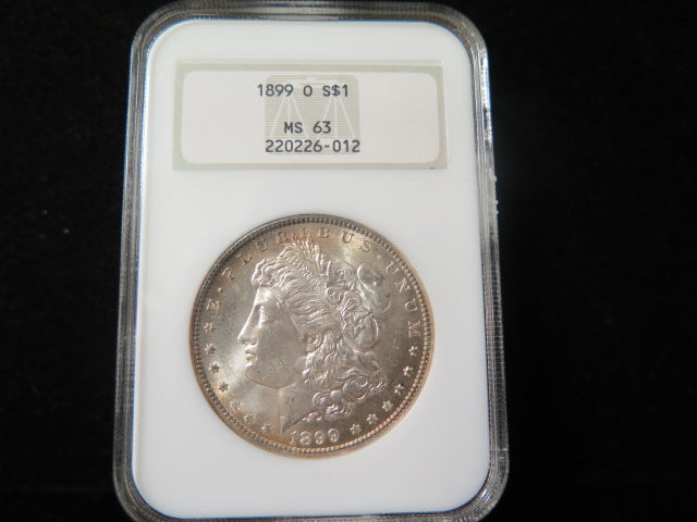 1899-O Morgan Silver Dollar, NGC Graded MS 63 UNC.  Store
