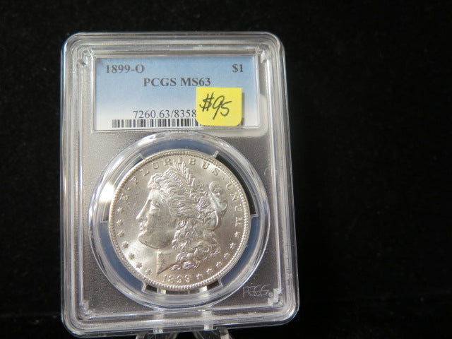 1899-O Morgan Silver Dollar, PCGS Graded MS 63 UNC.  Store