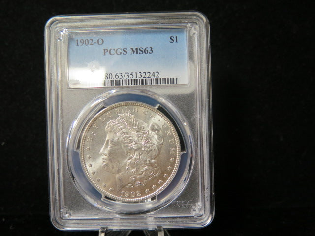 1902-0 Morgan Silver Dollar, PCGS Graded MS 63 UNC.  Store