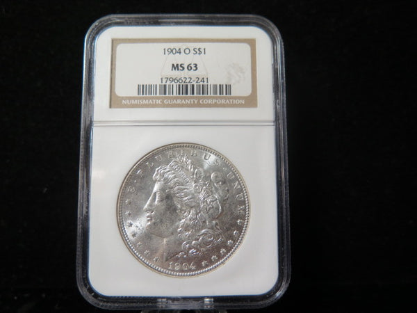 1904-O Morgan Silver Dollar, NGC Graded MS 63 UNC.  Store #03229