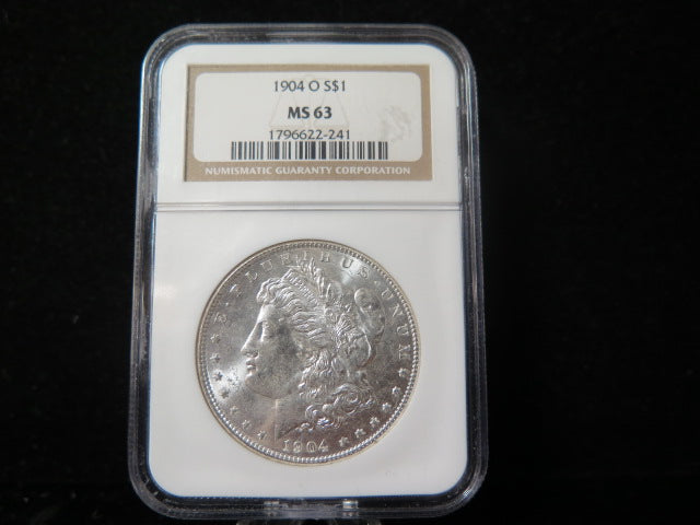 1904-O Morgan Silver Dollar, NGC Graded MS 63 UNC.  Store