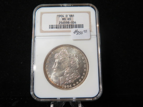 1904-O Morgan Silver Dollar, NGC Graded MS 65 UNC.  Store #03230