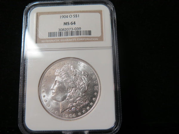 1904-O Morgan Silver Dollar, NGC Graded MS 64 UNC.  Store #03231