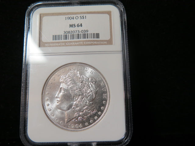 1904-O Morgan Silver Dollar, NGC Graded MS 64 UNC.  Store