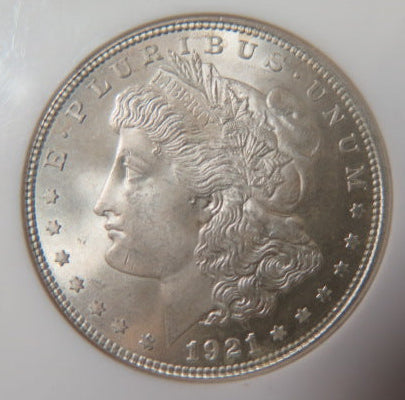 1921 Morgan Silver Dollar, NGC MS-64, Uncirculated Coin, Store #DR0642.