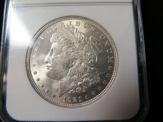1921 Morgan Silver Dollar, NGC Graded MS 64 UNC.  Store