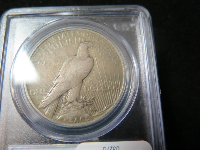1921 Peace Silver Dollar, PCGS Graded VF 25 Circulated Coin. Store