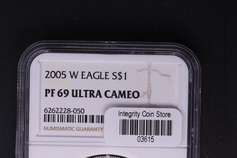 2005-W Silver Eagle $1. NGC Graded PF-69 Ultra Cameo. Store
