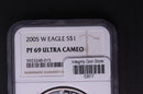 2005-W Silver Eagle $1. NGC Graded PF-69 Ultra Cameo. Store