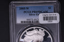 2005-W Silver Eagle $1. PCGS Graded PR-69 DCAM. Store