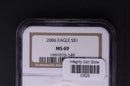 2006 Silver Eagle $1. NGC Graded MS-69 Un-Circulated Coin. Store