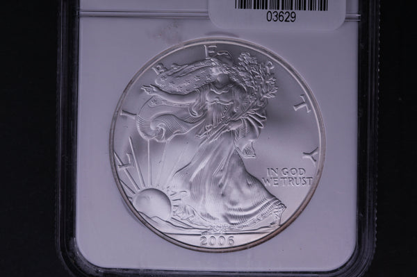 2006 Silver Eagle $1. NGC Graded MS-69 Un-Circulated Coin. Store #03629