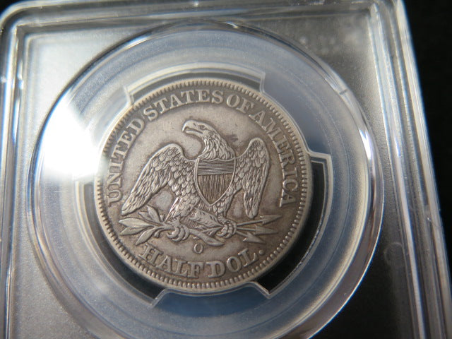 1858-O Seated Liberty Half Dollar, PCGS Graded XF40 Circulated Coin.  Store