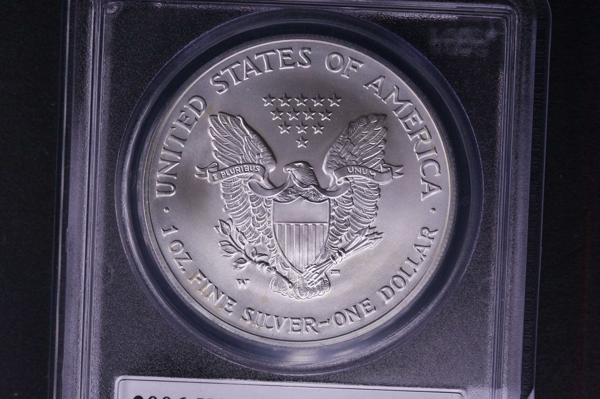 2006-W Silver Eagle $1. PCGS Graded MS-69., Burnished, Coin. Store #AE0097