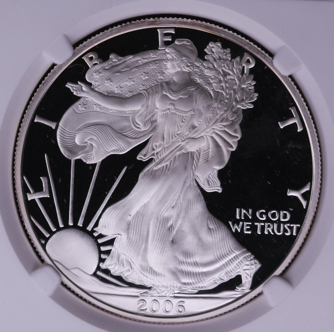 2006-W Silver Eagle $1. NGC Graded PF-70 Ultra Cameo.  Store #AE0085