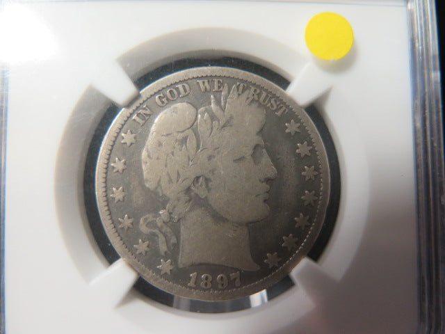 1897-O Barber Half Dollar.  NGC Graded VG Details Circulated Coin.  Store