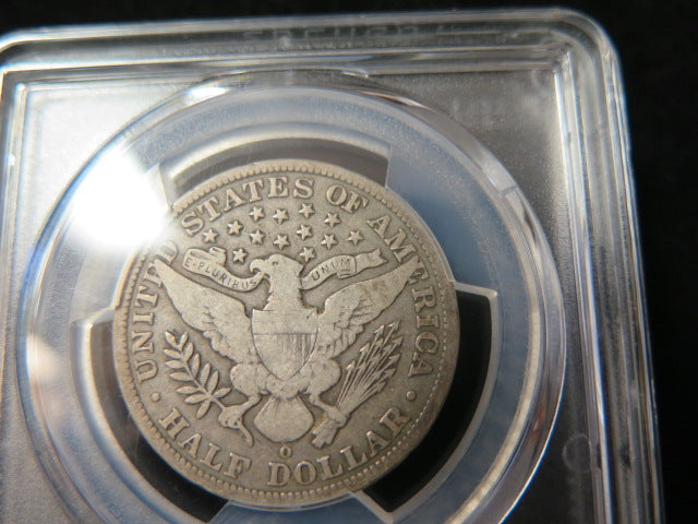 1906-O Barber Half Dollar.  PCGS Graded VG08 Circulated Coin.  Store # 03339