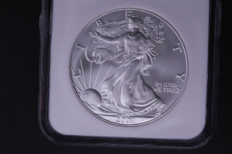2007 Silver Eagle $1. NGC Graded MS-69 Un-Circulated Coin.  Store