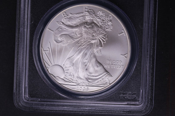 2008-W Silver Eagle $1. PCGS Graded MS-69 Un-Circulated Coin.  Store #03668
