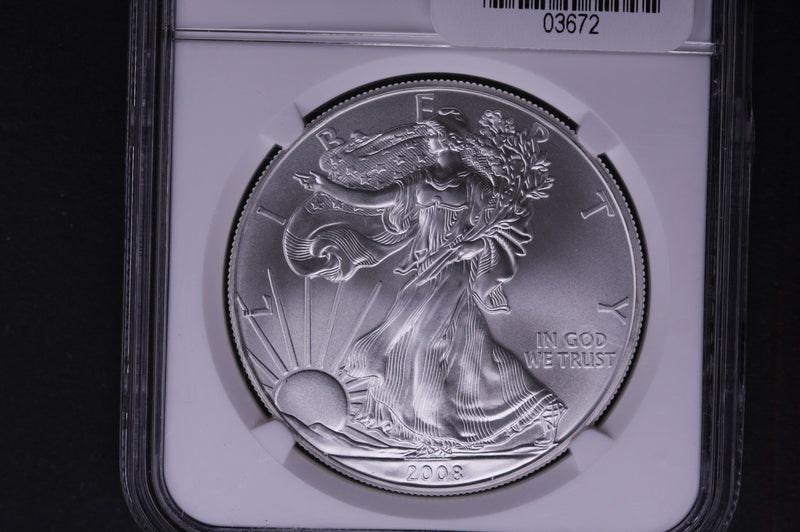 2008 Silver Eagle $1. NGC Graded MS-69 Un-Circulated Coin.  Store