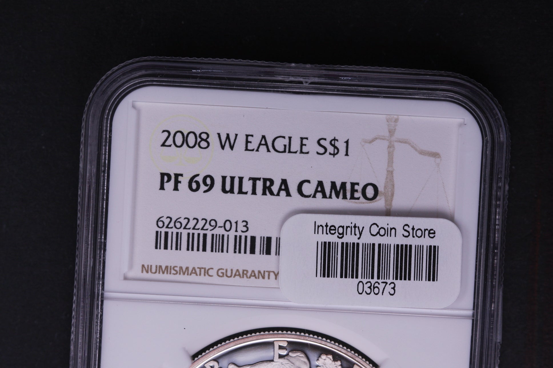 2008-W Silver Eagle. NGC Graded PF-69 Ultra Cameo. Store #AE0110