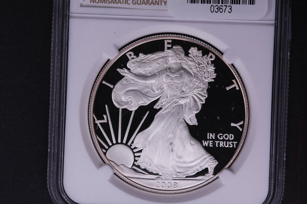 2008-W Silver Eagle $1. NGC Graded PF-69 Ultra Cameo.  Store #03673