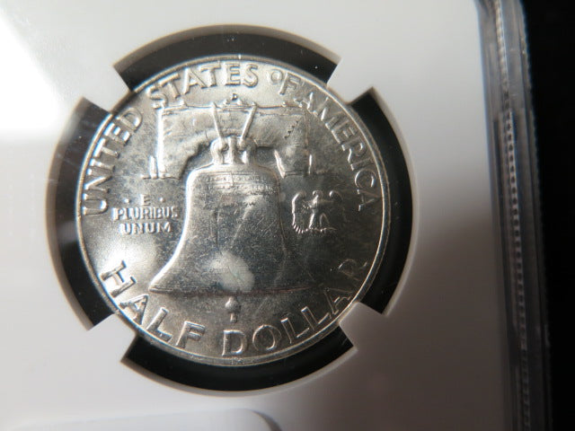 1959-D Franklin Half Dollar. NGC Graded MS 63 Coin, Store #03361