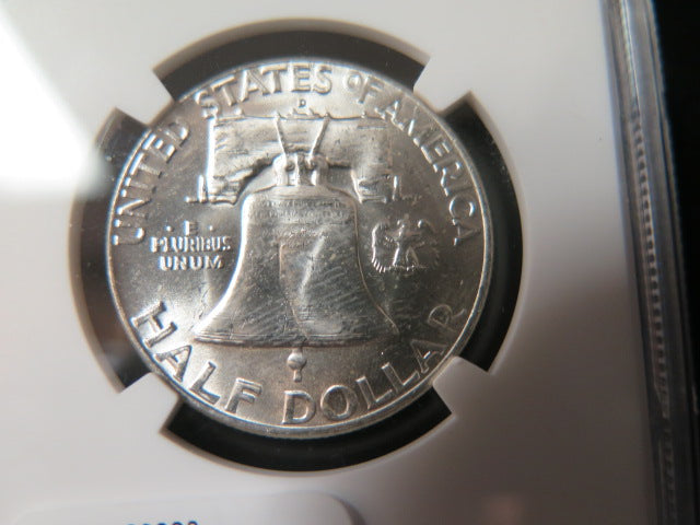 1961-D Franklin Half Dollar, NGC Graded MS 63 FBL Coin, Store #03363