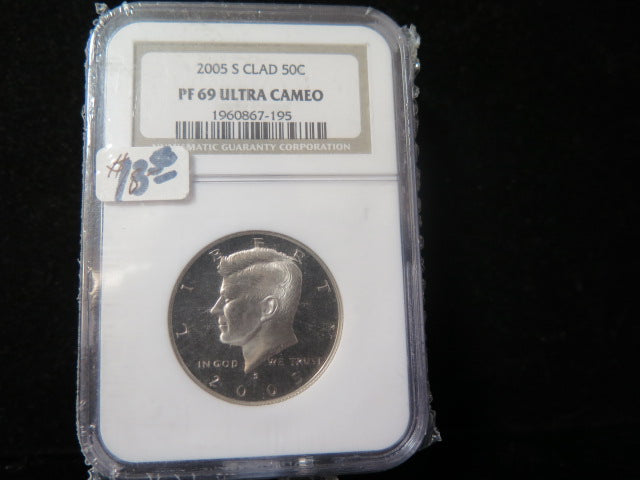2005-S Kennedy Half Dollar. NGC Graded PF 69.  Uncirculated Coin. Store