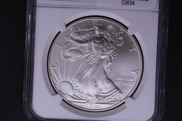 2011 Silver Eagle $1. NGC Graded MS-70 Eagle 25th Anniversary.  Store #03694
