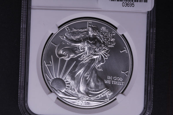 2011(S) Silver Eagle $1. NGC Graded MS-69 Struck at San Francisco Mint. #03695