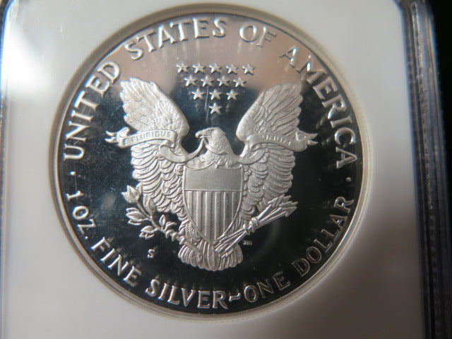 1988-S $1 Proof American Silver Eagle. NGC Graded PF69 Ultra Cameo.