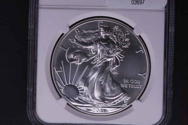 2011(S) Silver Eagle $1. NGC Graded MS-70 Struck at San Francisco Mint.  #03697