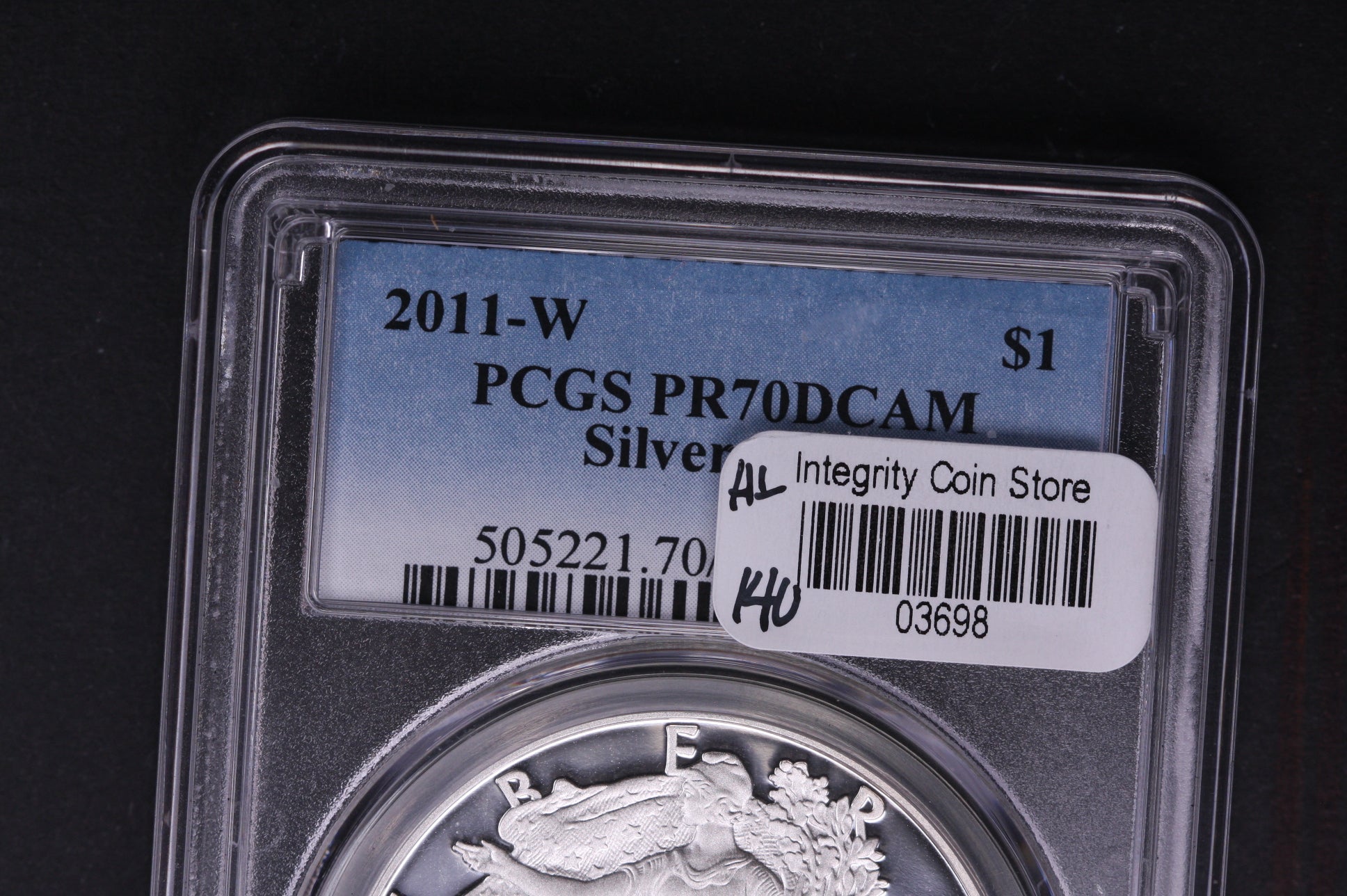 2011-W Silver Eagle $1. PCGS Graded PR-70 DCAM, Store #AE0136