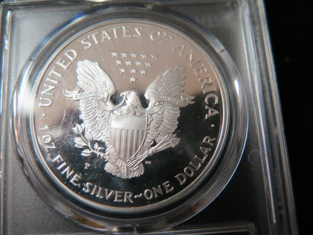 1996-P $1 Proof American Silver Eagle. PCGS Graded PR69 DCAM.