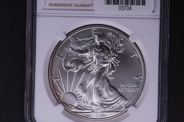 2011-W Silver Eagle $1. NGC Graded MS-69 Burnished.  Store #03704