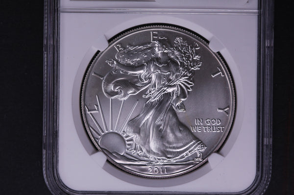 2011-W Silver Eagle $1. NGC Graded MS-69 Burnished.  Store #03705