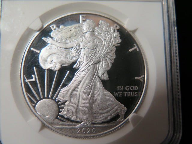 2020-W $1 Proof American Silver Eagle. NGC Graded PF70 Ultra Cameo.