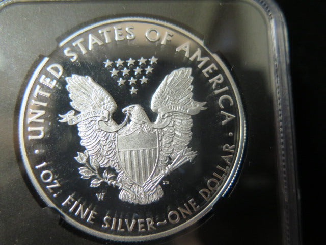 2021-W $1 Proof American Silver Eagle T-1. NGC Graded PF70 Ultra Cameo.
