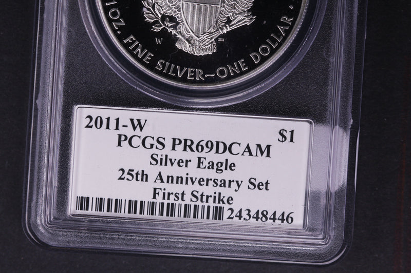 2011-W Silver Eagle $1. PCGS Graded PR-69 25th Anniversary First Strike. Store